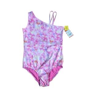 Girls Gymnastics Floral Spray Sleeveless Leotard - Cat & Jack Pink Size XL 14/16